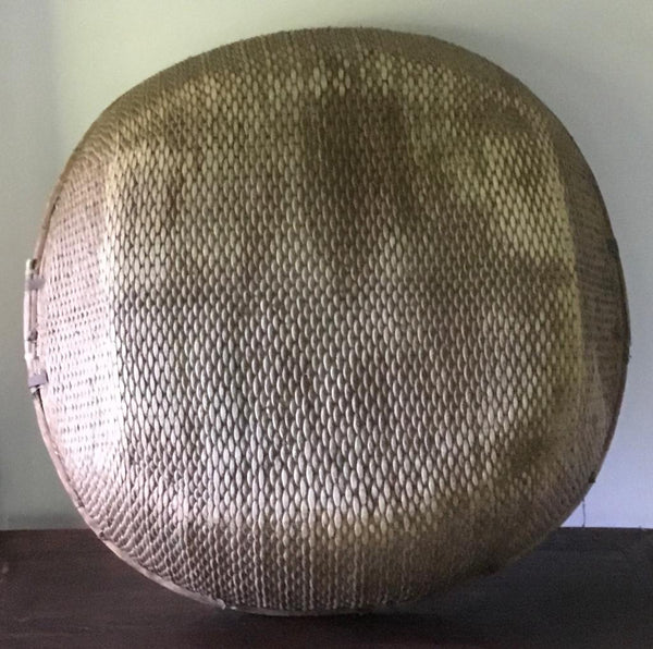 EARLY 20TH CENTURY HANDWOVEN LARGE HARVEST BASKET