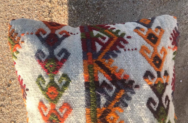 TRIBAL PILLOW WITH EMBROIDERIES