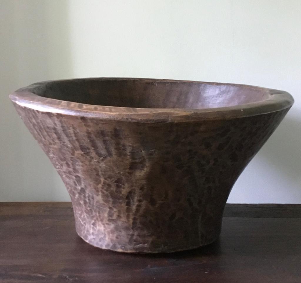 LATE 20TH CENTURY FRENCH HANDMADE WOODEN BOWL