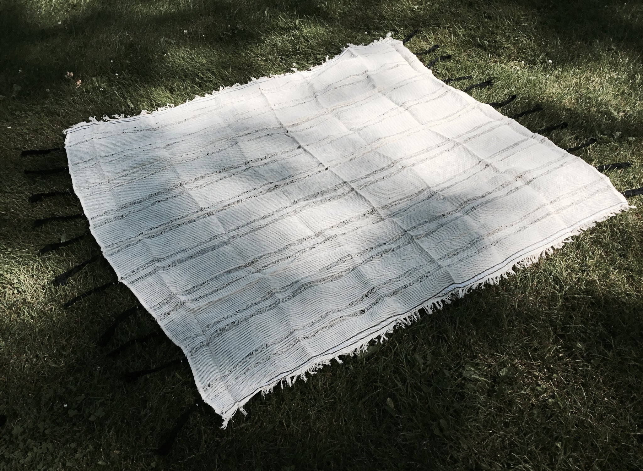 WARP AND WEFT WOVEN COTTON TABLECLOTH